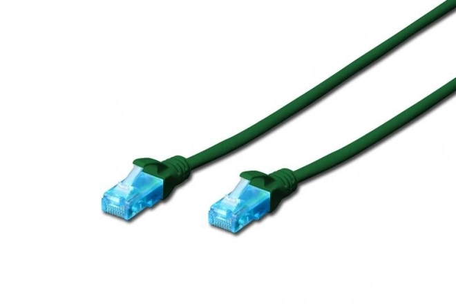 Patch Cord U/UTP Kategória 5e 3 m Zöld