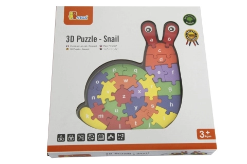 3D puzzle - csiga betűkkel