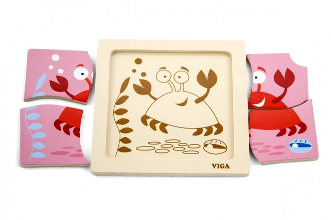 Fa Puzzle Rák a Legkisebbek Számára