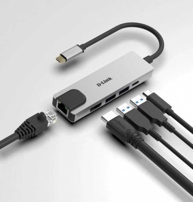 D-Link kompakt USB-C HUB HDMI-val