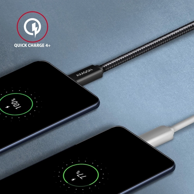 Usb-c - usb-c adat- és töltőkábel 1.5m 100W, 5A, 4K HD, alumínium csatlakozók, fekete