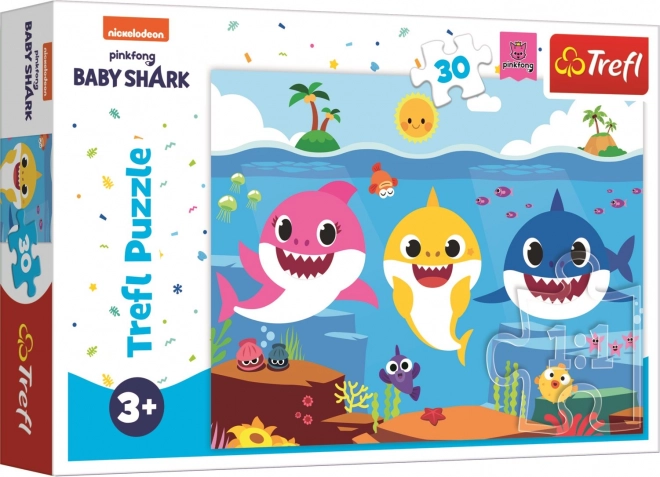 Trefl puzzle baby shark: cápák vízalatti világa 30 darabos