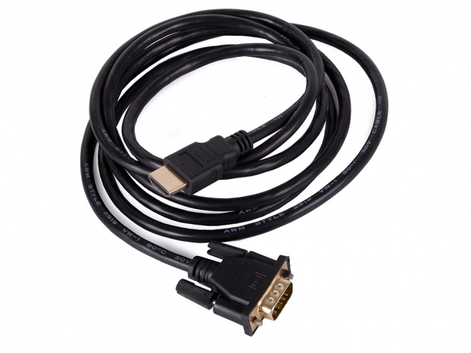 VGA - HDMI kábel 2m arany csatlakozóval