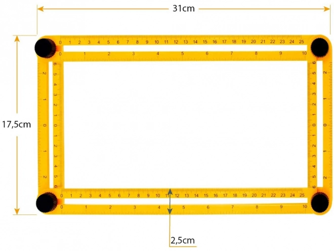 Sokoldalú Szögmérő és Vonalmérő