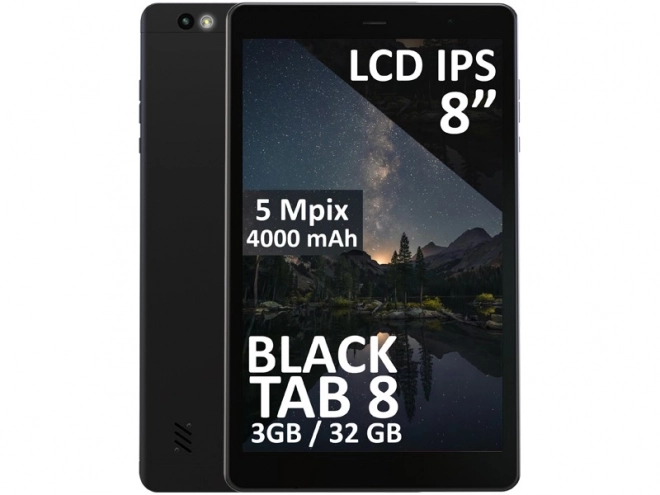 Fekete tablet 8 hüvelykes 3/32GB 4G LTE