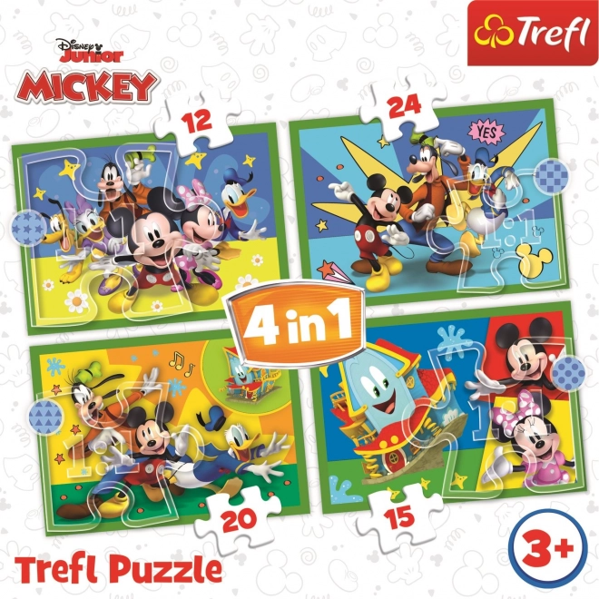 Trefl mickey egér klubja puzzle barátokkal 4 az 1-ben