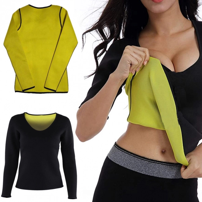 Női fitness neoprene hosszú ujjú felső