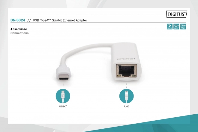 Usb 3.0 típusú c gigabites ethernet adapter