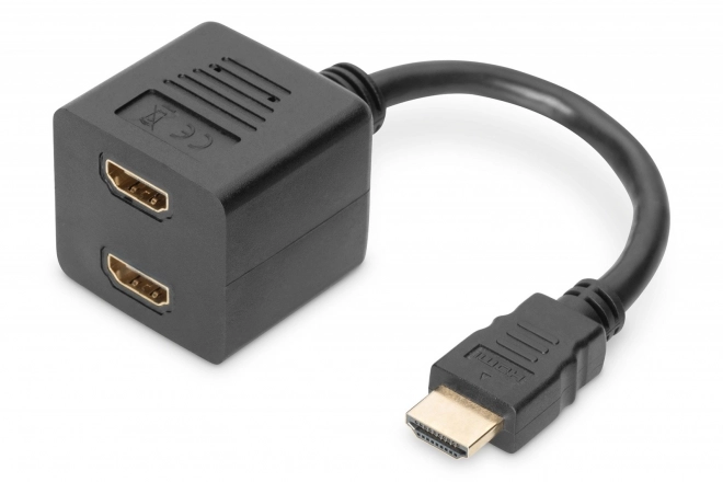 Hdmi splitter kábel Full HD 1080p 24Hz, 0,2m - fekete