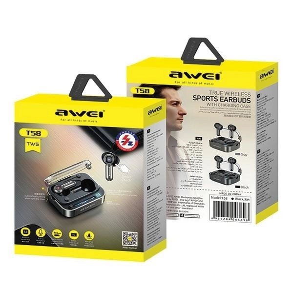 Bluetooth fülhallgató Awei T58 ANC