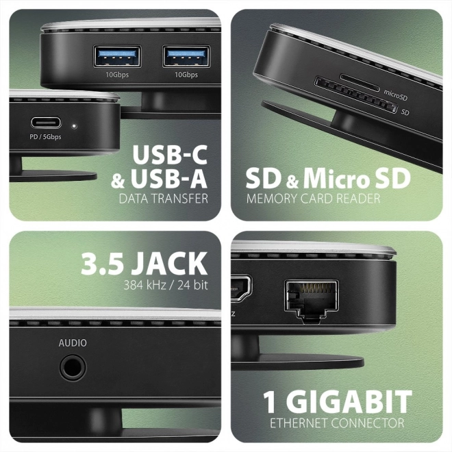 Wieloportos USB-C Hub 9 az 1-ben