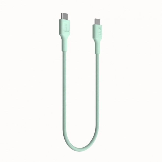 Zöld nylon USB-C - USB-C 100W töltőkábel 1,2m