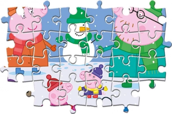 Peppa malac téli maxi puzzle 104 darab