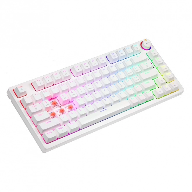 Vezeték nélküli mechanikus billentyűzet Phenix White Gateron Red Pro