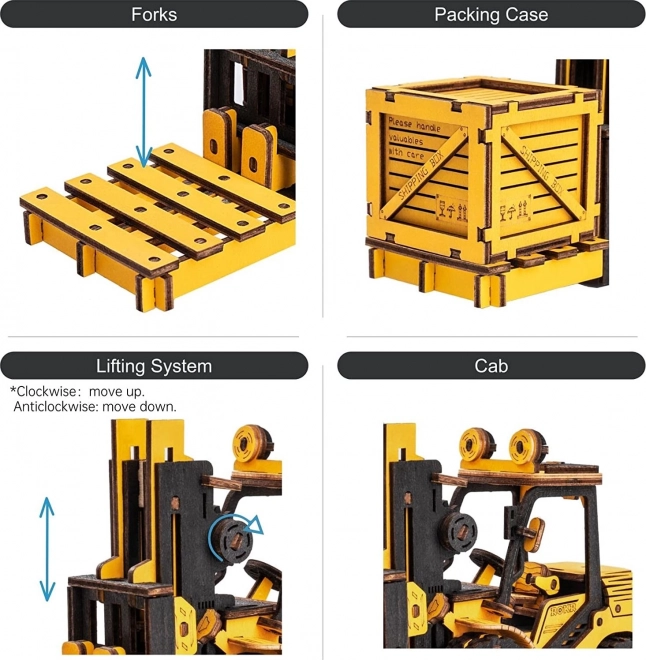 Robotime fa 3D puzzle targoncával