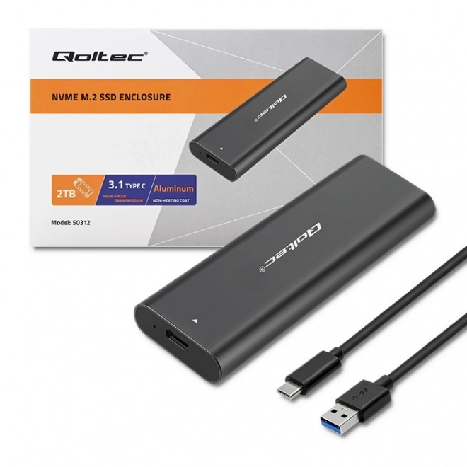 Qoltec M.2 SSD meghajtóház USB-C-vel