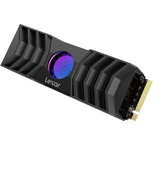 Lexar NM1090 2TB SSD Radiátorral és RGB fényeffektekkel