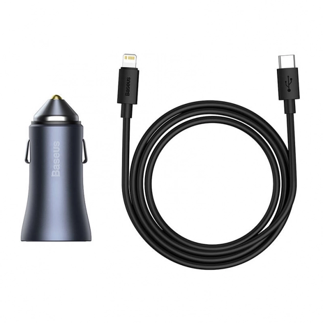 Baseus Golden Contactor Pro autós töltő USB és USB-C porttal