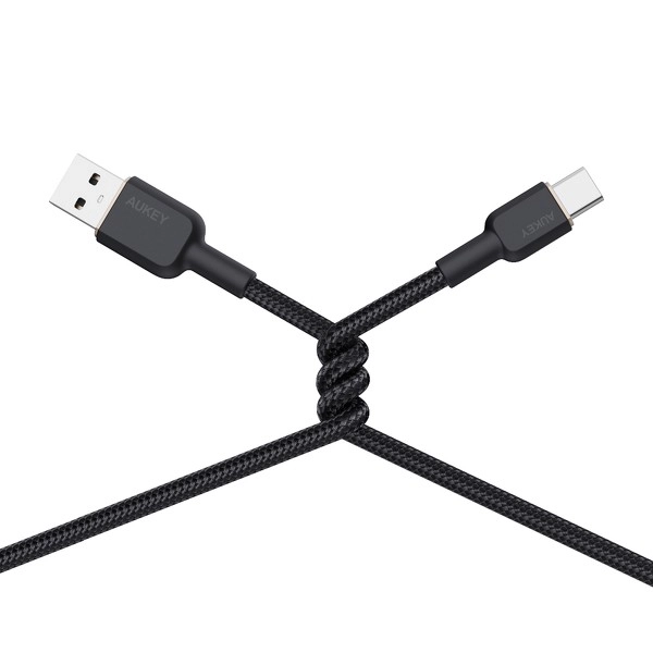 Ultragyors Aukey kábel USB-C és USB-A csatlakozóval nylon borítással