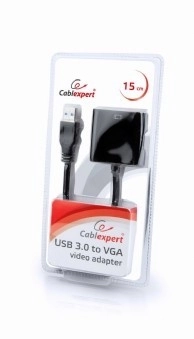 USB 3.0 → VGA adapter fekete