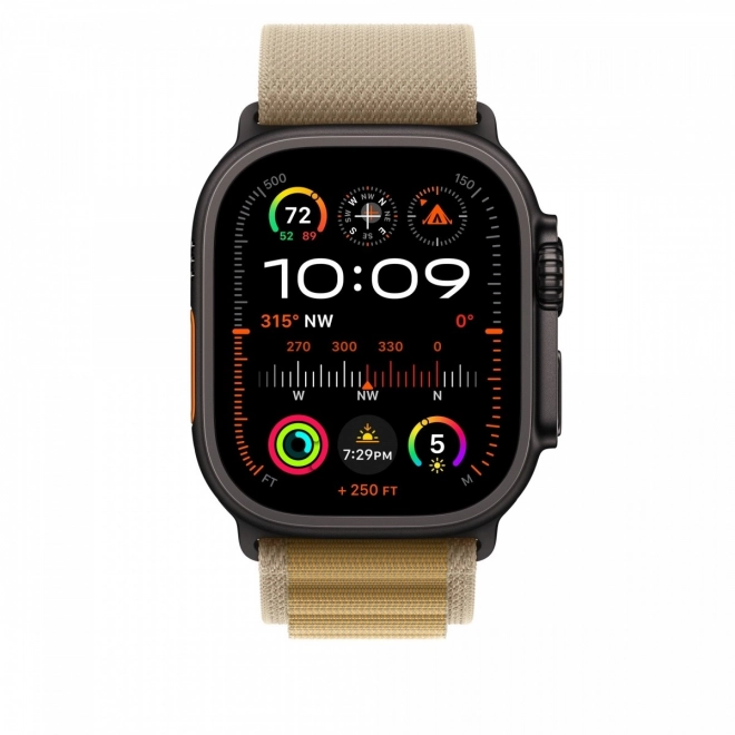Bezsínű Alpine pánt 49 mm-es tokhoz - L méret - fekete titán elemekkel
