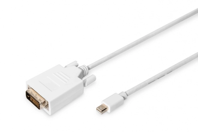 Fehér miniDP a DVI-D-hez adapter kábel 2m