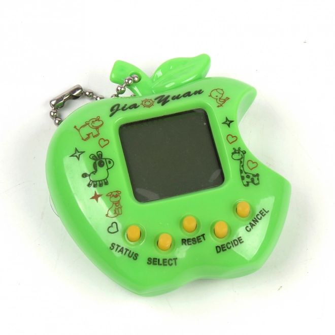Elektronikus kisállat játék Tamagotchi alma formában - rózsaszín – Zöld