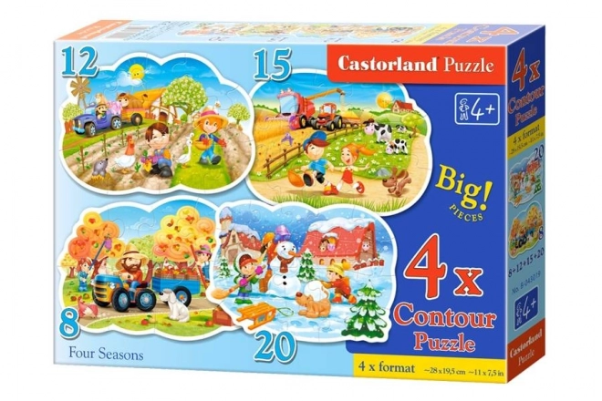 négy évszak puzzle 4 az 1-ben castorland