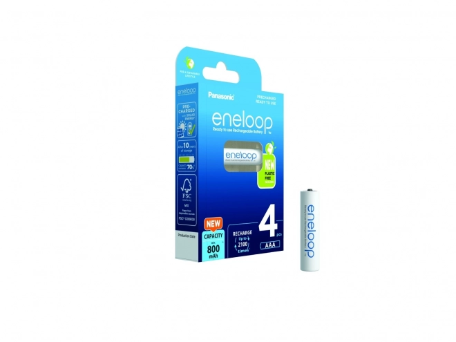 Eneloop AAA újratölthető akkumulátor 800 mAh, 4 darab