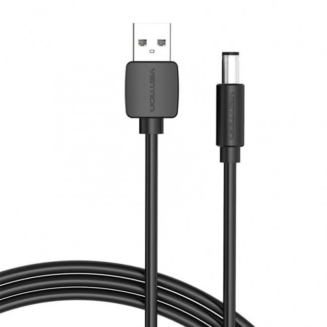 Usb a dc 5.5 mm tápkábel 0,5m fekete