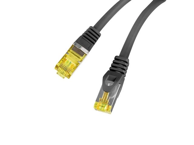 S/FTP LSZH CU Ethernet kábel 0.25m fekete