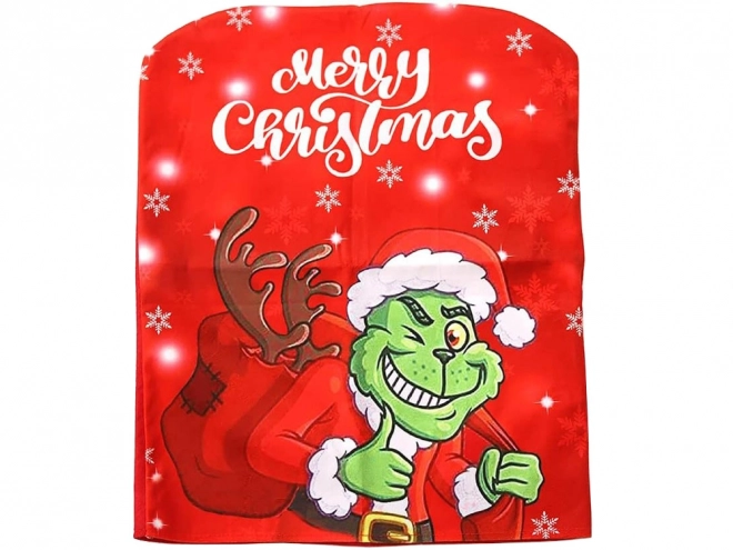 Karácsonyi dekoratív szék huzat GRINCH háttámlára