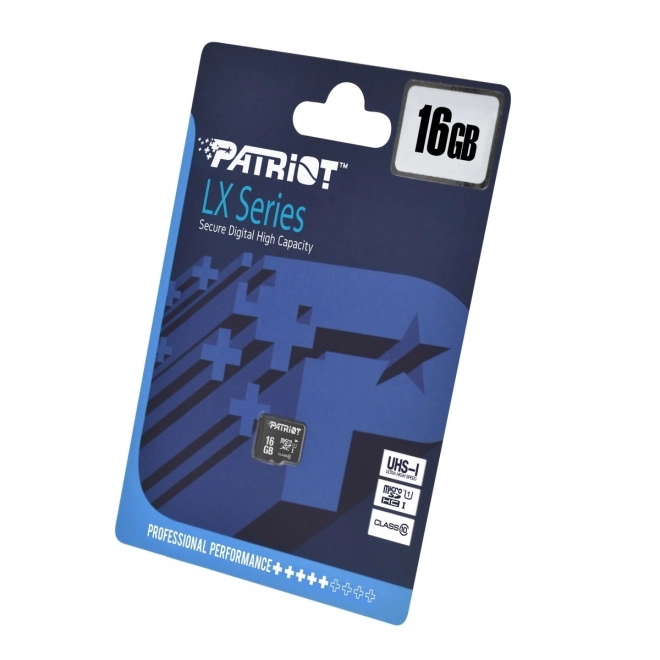 Patriot MicroSDHC 16GB LX sorozat