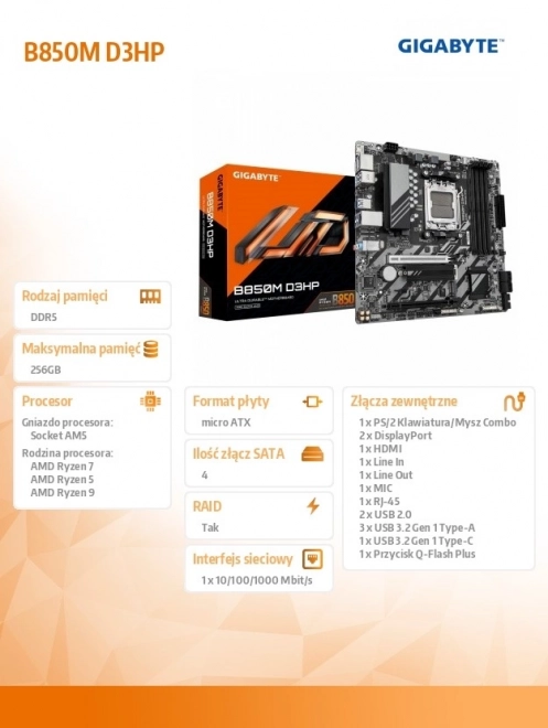 Nagy teljesítményű alaplap AMD Ryzen processzorokhoz
