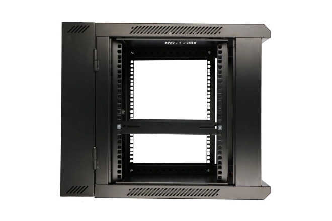 Fali kétszárnyú rack szekrény 6U 600x600 fekete