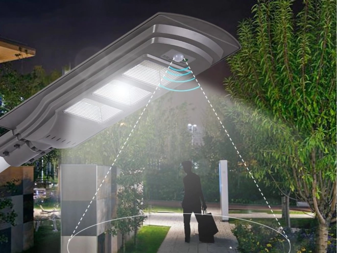 Napelemes utcai LED lámpa távirányítóval és mozgásérzékelővel, IP65