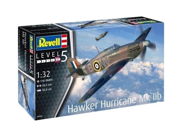 Hawker Hurricane Mk IIb műanyag repülőgép modell 1/32 méretarányban