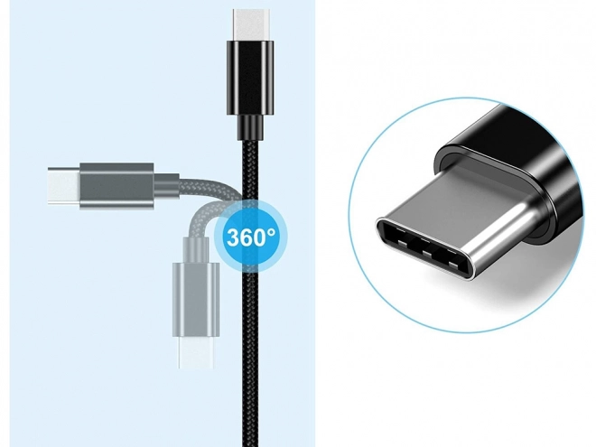 USB-C - USB-A 3.0 OTG adapter fonott kábellel