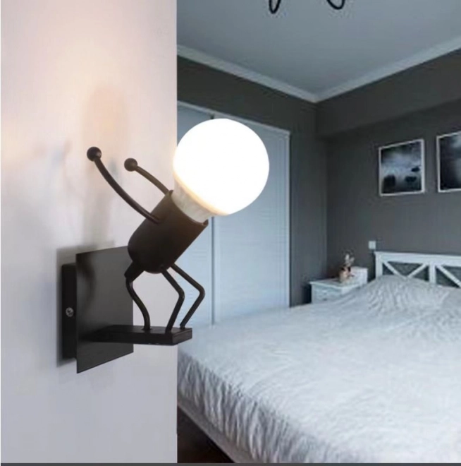 Fali lámpa Loft fekete