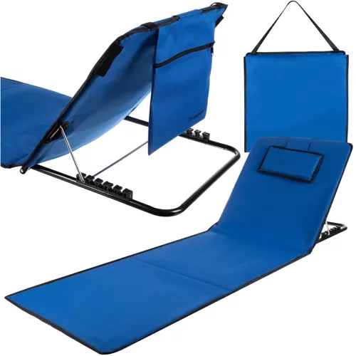 Strandmatrac háttámlával és párnával