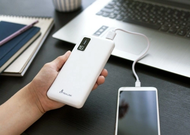Extralink powerbank 10000 mAh fehér
