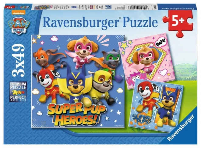 Paw Patrol Ravensburger puzzle 3x49 darabos készlet