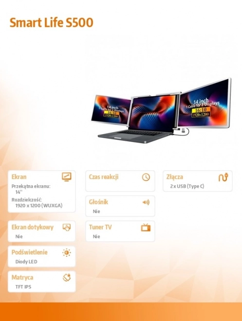 Smart Life S500 hordozható monitor laptophoz