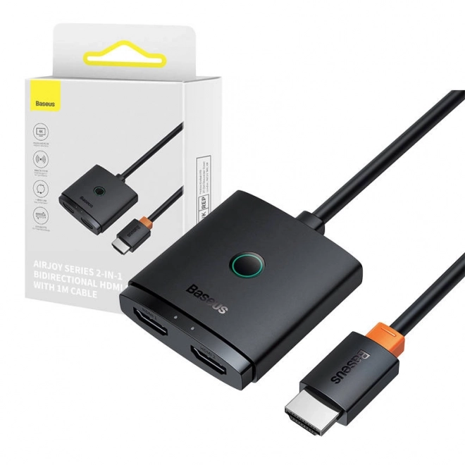 Hdmi kapcsoló 1m kábellel fekete