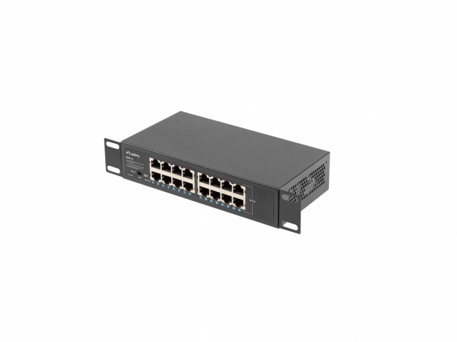16 portos gigabites rackekhez tervezett LANBERG switch