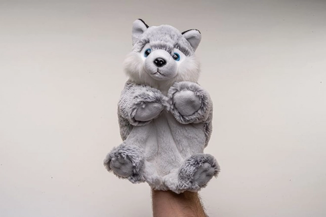 Husky plüss kézbáb 25 cm