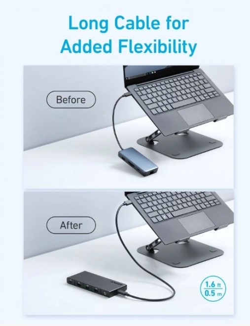 Usb-c Duo Kijelző Hub 10 az 1-ben 2x 4K HDMI fekete