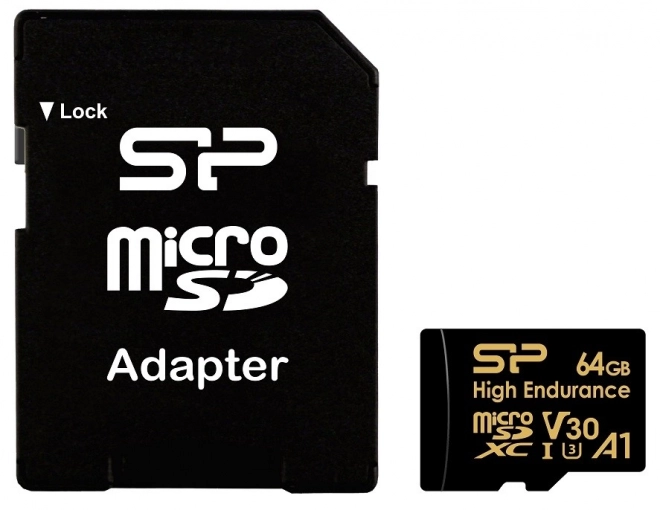 MicroSD kártya magas teljesítménnyel 64GB adapterrel