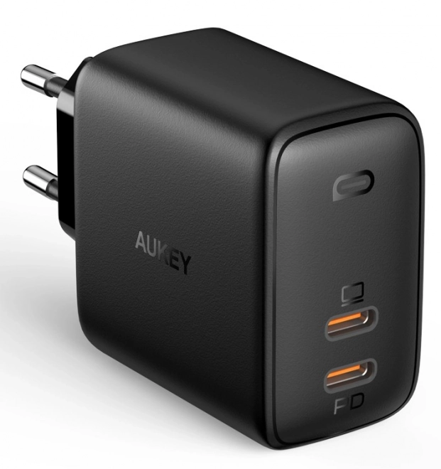 Aukey Omnia Duo kompakt GaN hálózati töltő 2x USB-C