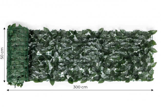 Műborostyán sövény 300x50 cm zöld erkély takaró
